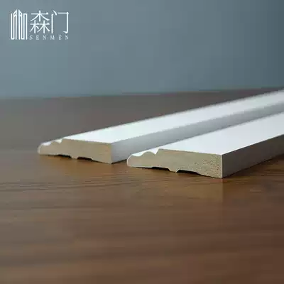 White solid wood water-based paint skirting board skirting line wall panel edge wood line environmental protection paint-free E0 level