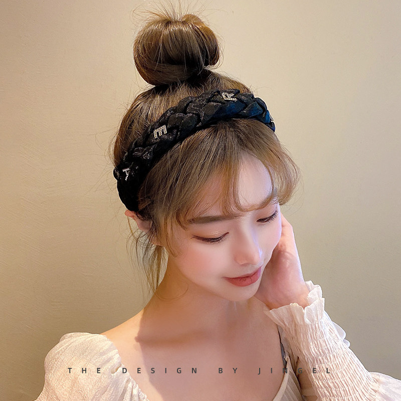 Korean Organza Headband for Women, 2025 New Summer High Cranial Headband, High-End Hairpin Headwear