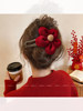 New Year Hair Accessories Red Duckbill Hair Clip for Women 2026 New Style Updo Claw Clip Back of Head Hairpin New Year Headwear