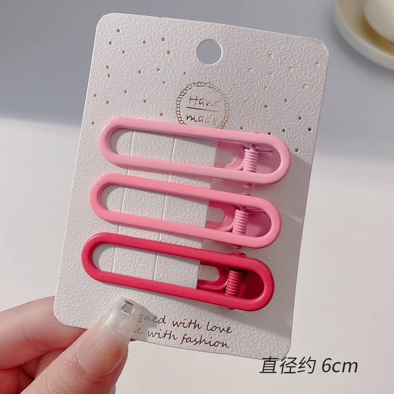 images 9:Pink hairpin 2023 new little hair card side Liu Hai clip cute side love duck mouth clip headdress