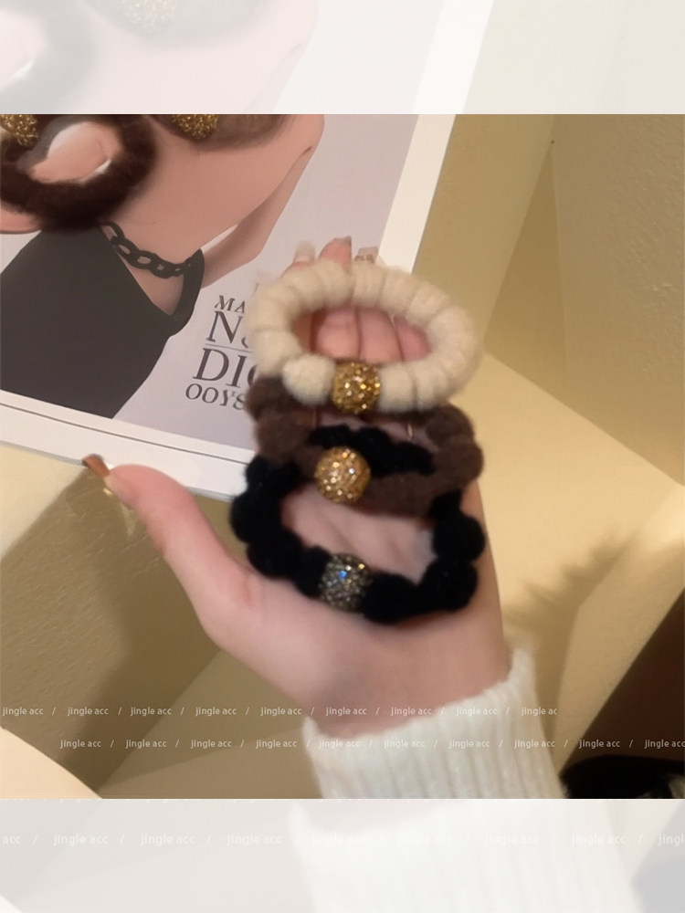 Meilade Hair Tie 2025 New High-End Small Elastic Hair Band for Women, High Elasticity Winter Hair Ring, Autumn and Winter Hair Accessory