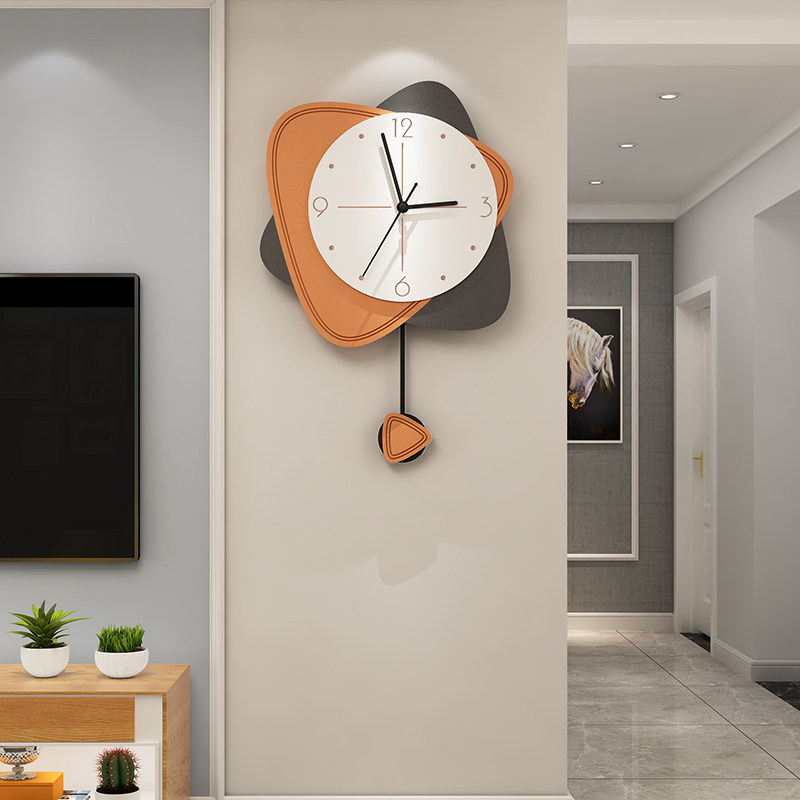 Wall clock Modern simple light luxury creative net red watch living room household fashion decoration silent art clock wall hanging