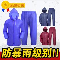 Raincoat Electric car raincoat Rain pants suit Takeaway express raincoat Adult riding split beef tendon raincoat jacket
