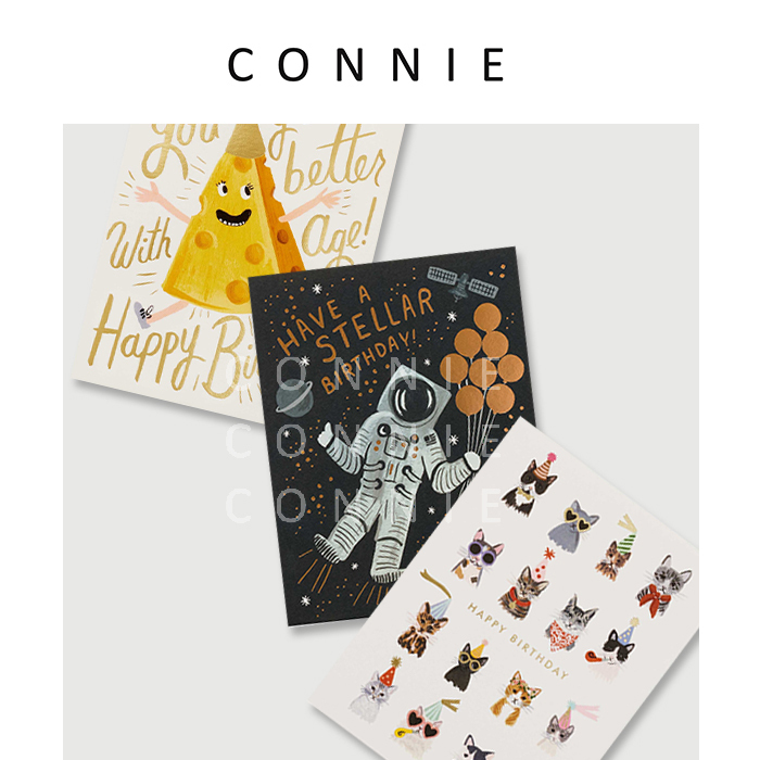 American Rifle Paper Co. Birthday Greeting Card, Exquisite Gold Stamping, Illustration, Eco-Friendly