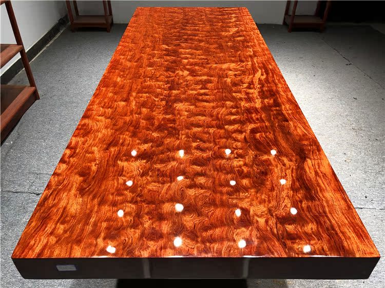 Size：235*92*10 2Water ripple face ripple floral floral floral pan Myanmar flower board tea table desk desk