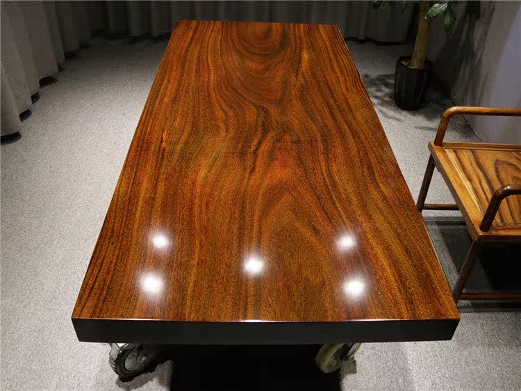 Size: 180 * 80 * 8 Okan large board solid wood tea table green heart sandalwood Pineapple Lattice Home Office Meeting Table