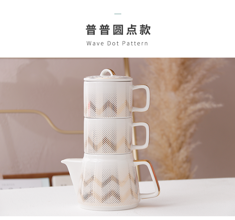 Good nest ceramic gift tea coffee tea set a teapot two northern wind office household glass cup