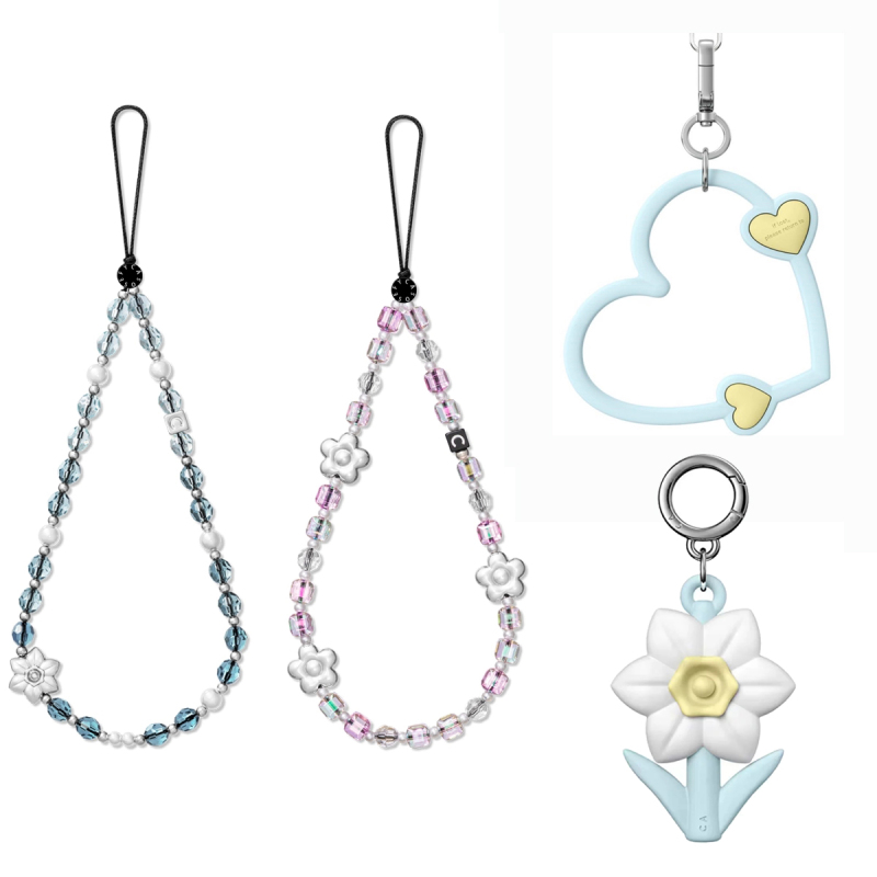 Case Top Version New Model Misty Rain Blue Phone Chain Chrome Gold Cherry Pink Phone Wristband Floral Phone Pendant Accessory