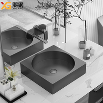 Hee Steel Gun Grey Stainless Steel Table Basin Creative Art Washbasin Home Net Red Wine Bar Wash Basin Single Basin