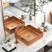 Hee Steel 304 Stainless Steel Terrace Basin Villa Washroom Washbasin Home Balcony Face Basin Wash Basin