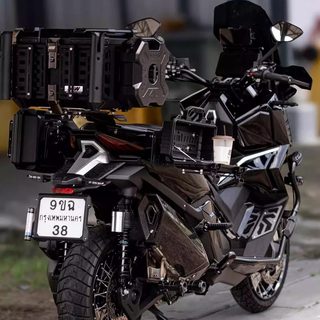 Shengshi-soporte de bolsa lateral universal para patinete modificado, 368g, montado en viaje para motocicleta, bolsa lateral impermeable, caja de herramientas, barril de aceite