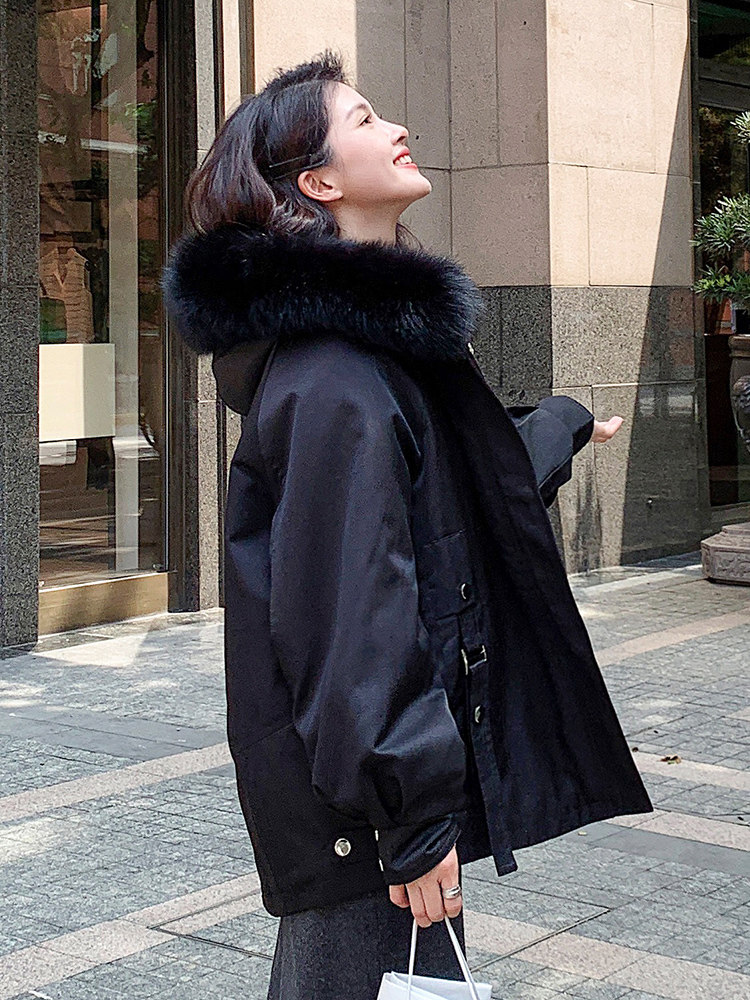 Pink Cotton Jacket Parkas Womens Winter Cotton Jacket Workwear