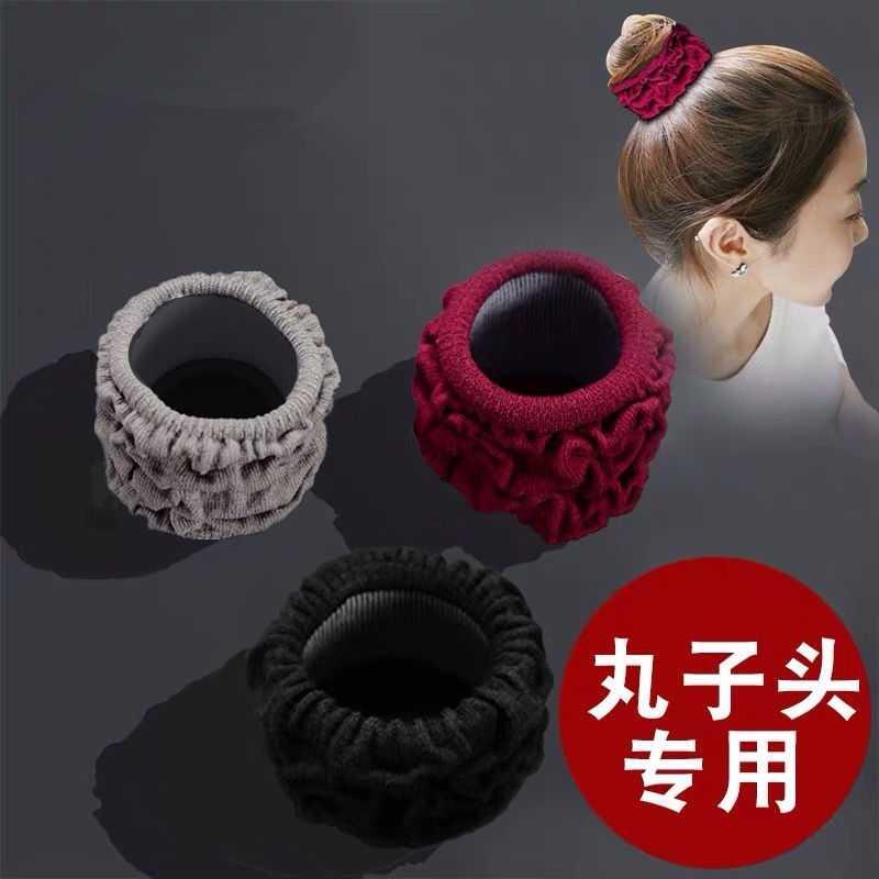 High elastic towel hair ring Han hair ring seamless rubber band hair tied hair adult pill head decoration