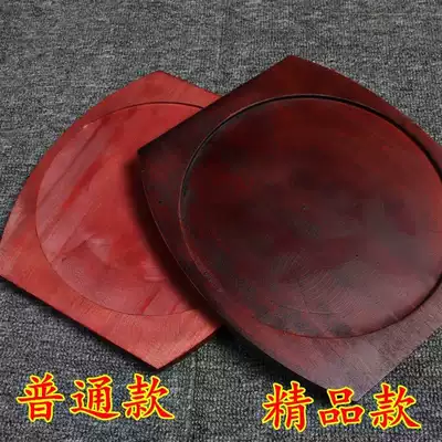 Thickened round wooden board mat Rectangular insulation wooden board barbecue stone plate mat Stone pot mat Steak teppanyaki plate wooden mat