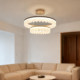 The Same Model as the Physical Store: Modern Minimalist Living Room Chandelier, Elegant Circular Led Dining Room Lighting, Crystal Bedroom Light Curtain