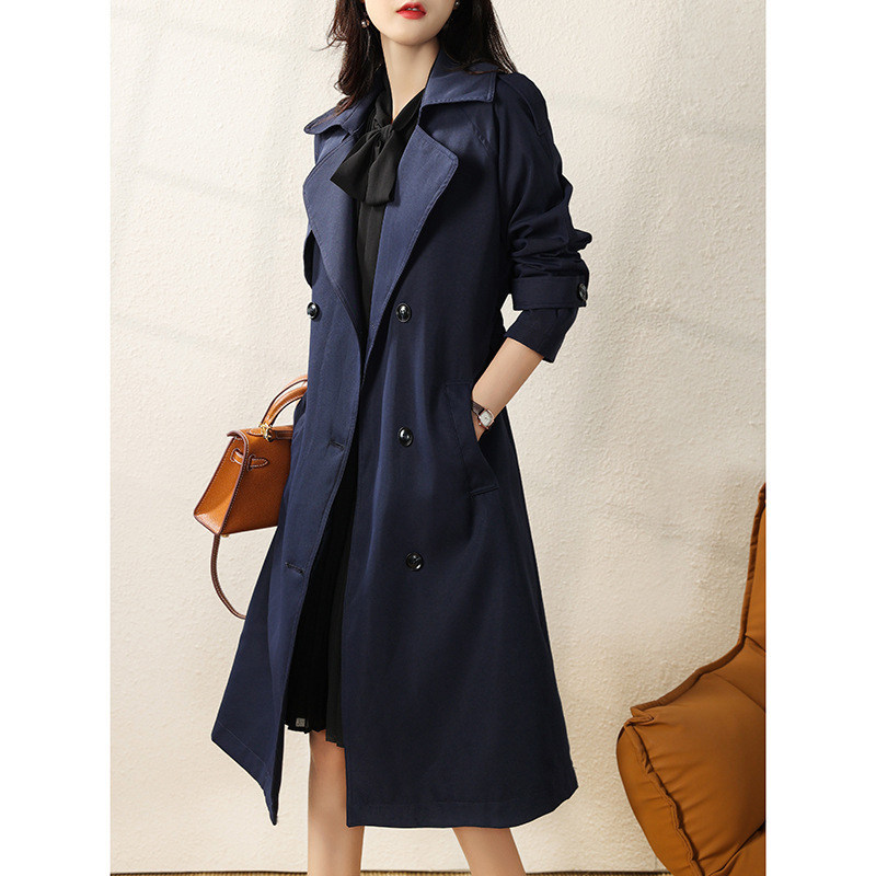 Chronicle Philosophy Windcoat Lady Jacket Lady Little Subdesign Sense Superior Yinglenfeng 2022 Spring new mid-long version