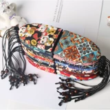 Ткань ручной работы, креативная ключница, пульт для ключей для домашнего использования, универсальный защитный чехол, на шнурках