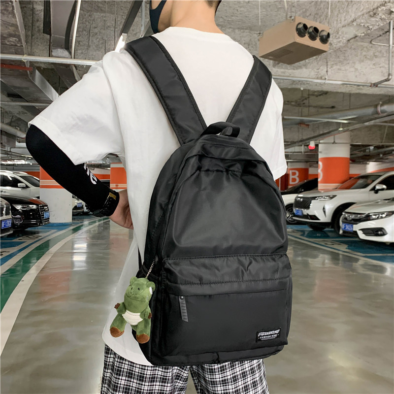 Primary school students backpack men's simple large-capacity trendy youth backpack casual junior high school student high school college student school bag
