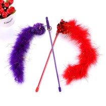 Little fairy magic wand teasing cat sticks paper teasing cat stick turkey feather kitty toy