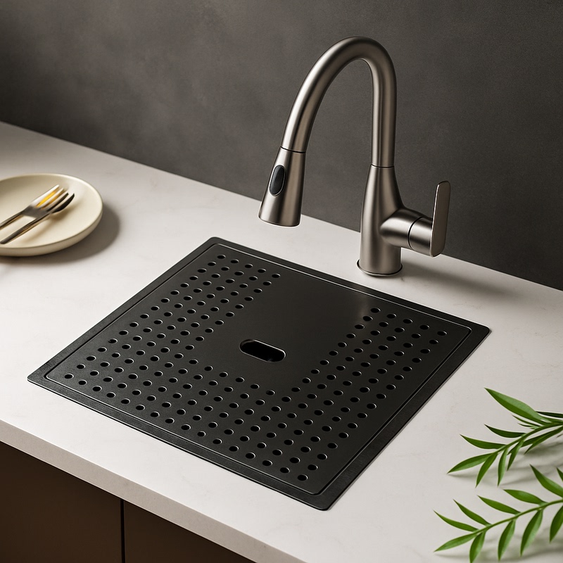 Hidden Bar Sink Kitchen Stainless Steel Mini Single Bowl with Cover Island Kitchen Handmade Undermount Basin