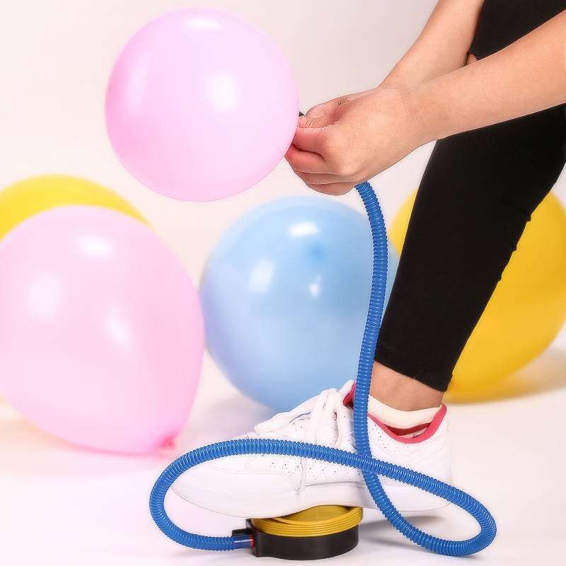 Artifact tool for blowing balloon machine Children's pump Electric foot step hand push Double layer long strip manual belt type aluminum
