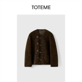 TOTEME Женская коричневая куртка с заниженными плечами и крючками Saddle