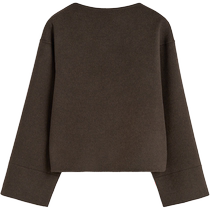TOTEME Womens Chocolate Melange Crispy Double-Sided Knit Top