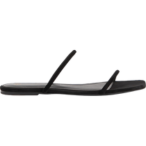 TOTEME womens shoes black simple square toe slippers and flat shoes