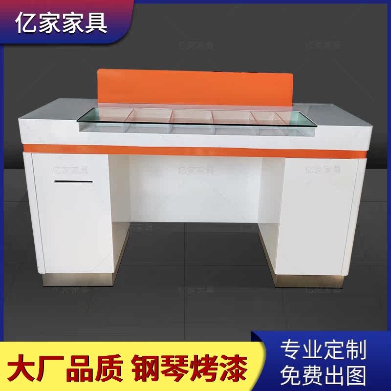 Bank filling single table Baking Varnish Single-sided filling single table Filling Table Desk Consultation Guide Desk Mobile Filling Single Bank Counter