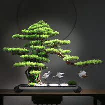 New Chinese Bonsai Creative Simulation Welcome Pine Office Decoration Hotel Model Room Porch Soft Decoration