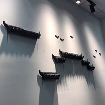 New Chinese horse head wall interior wall decoration tile emblem pendant tile antique eaves tile vintage wall decoration living room