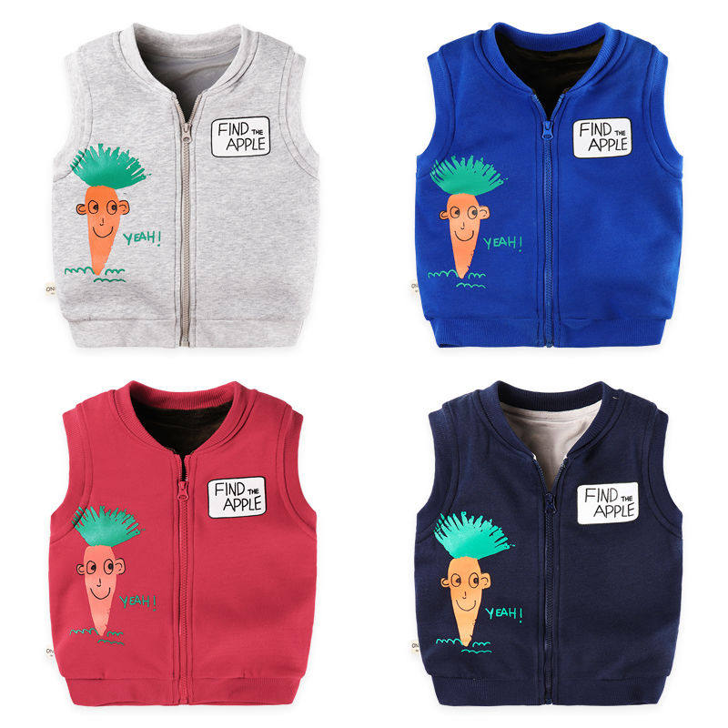 Boys vest vest 2020 spring and autumn new children's suit Korean cartoon trend baby foreign style clothes fashion