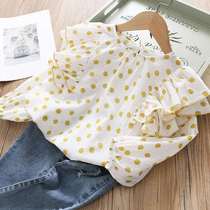 Girl shirt Korean version of foreign Style Fashion 2020 new childrens shirt little girl long sleeve cotton polo doll shirt