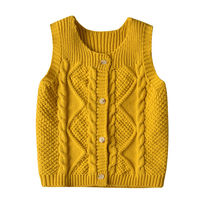 Childrens clothing cartoon knitted vest for boys and girls sweater vest 0-8 years old childrens knitted waistcoat cardigan spring and autumn horse clip