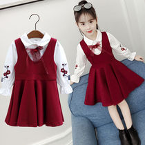 Childrens clothing girls autumn dress 2020 new Korean version of set tide clothes childrens skirt fashionable foreign style two-piece set