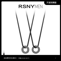 RSNY MEN sterling silver letter couple necklace a pair of pendants Simple MENs niche Design Tide brand