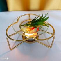 Factory direct sales duckweed shaped wrought iron incense candlestick incense ornaments living room bedroom home wrought iron shelf