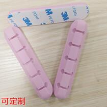 Desktop cable manager car-mounted self-adhesive cable winder silicone creative gift data cable storage solid cable management clip custom-made
