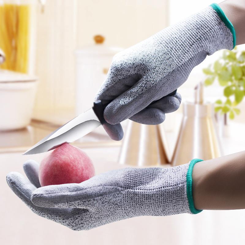 Anti-scratch HPPE anti-cutting anti-cutting picking anti-stab slaughtering fish glass anti-slip PU anti-cut protective gloves