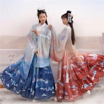Traditional Han - dress female adult antique 2022 Spring and summer new Chinese style of Chinese style and comfort skirt students three pieces Wei Jin