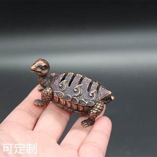 New creative copper-plated antique turtle small aromatherapy stove home incense burner tea art aromatherapy stove crafts incense burner ornaments