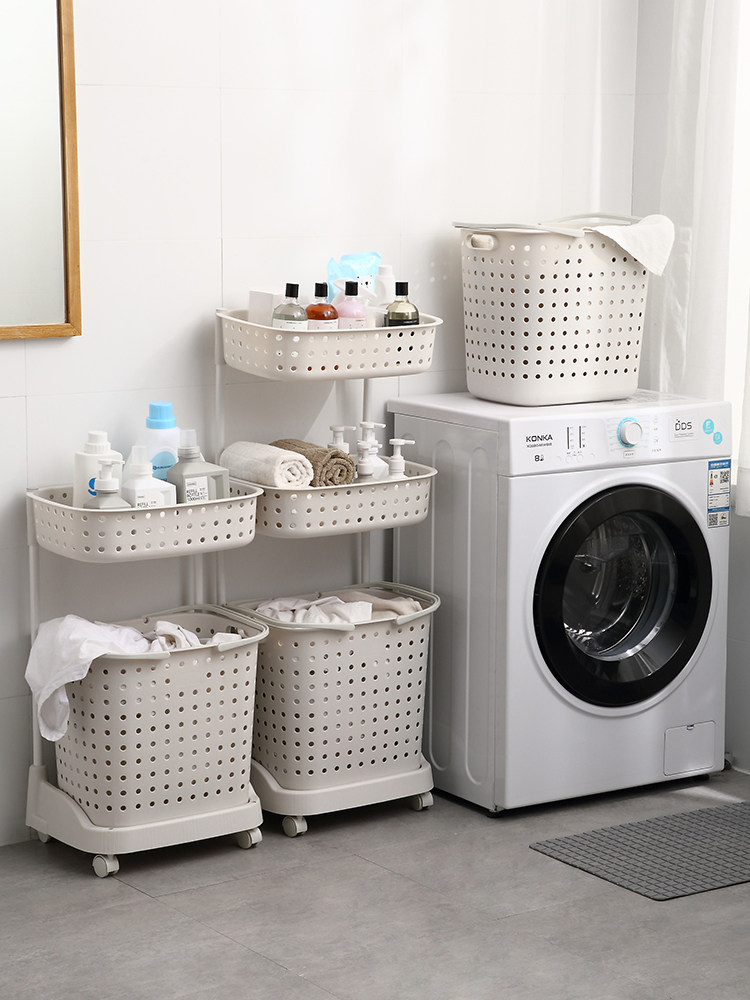 Japan imported MUJIE dirty clothes basket plastic laundry basket to put clothes artifact dressing room dirty clothes storage basket