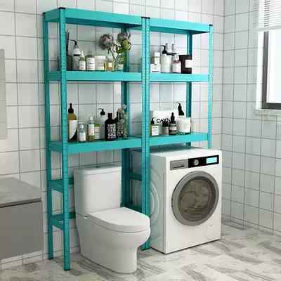 Washing machine shelf Roller clamshell Balcony bathroom shelf Toilet rack Powder room multi-layer storage and finishing rack