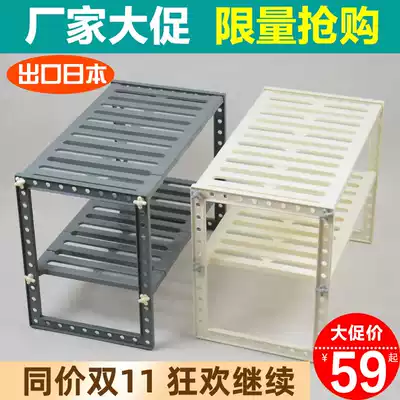Lower sink storage rack Retractable Kitchen whole cabinet layered shelf pool lower cabinet storage rack second floor pot rack