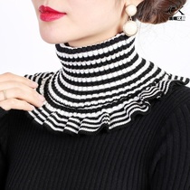 Clothes collar children fake collar 2020 Winter hair line Winter High collar knit cover head autumn and winter surrounding neck stripe