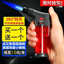 Moxibustion Cigar Lighter Welding Gun Point Ai Post Special Windproof Ignitor Straight Flush Mosquito Repellent Spray Gun Inflated High Tech
