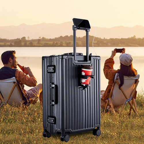 MARRLVE Универсальный держатель для стакана с зарядкой, тормоз, колесо, держатель для телефона для путешествий, багажный чемодан, коробка