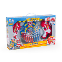 Aojie super flying man rapid launcher childrens cartoon target soft bullet gun double battle toy gun shooting gun
