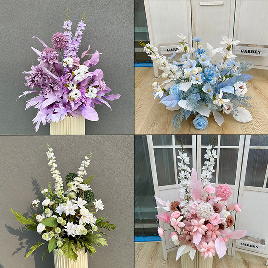 千代兰花排婚庆布置路引花装饰迎宾花花艺婚礼背景仿真绢花仿真花