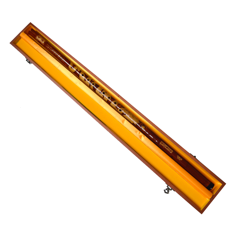 Yuping flute, Jinzhulongteng hand-carved intangible cultural heritage gift hole flute eight-hole flat flute collection playing flute